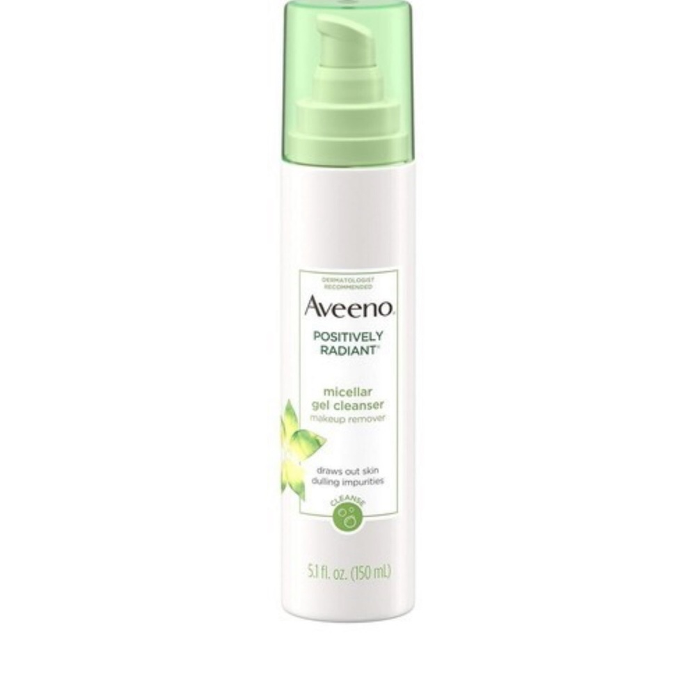 Aveeno Positively Radiant Micellar Gel Cleanser - Green and White